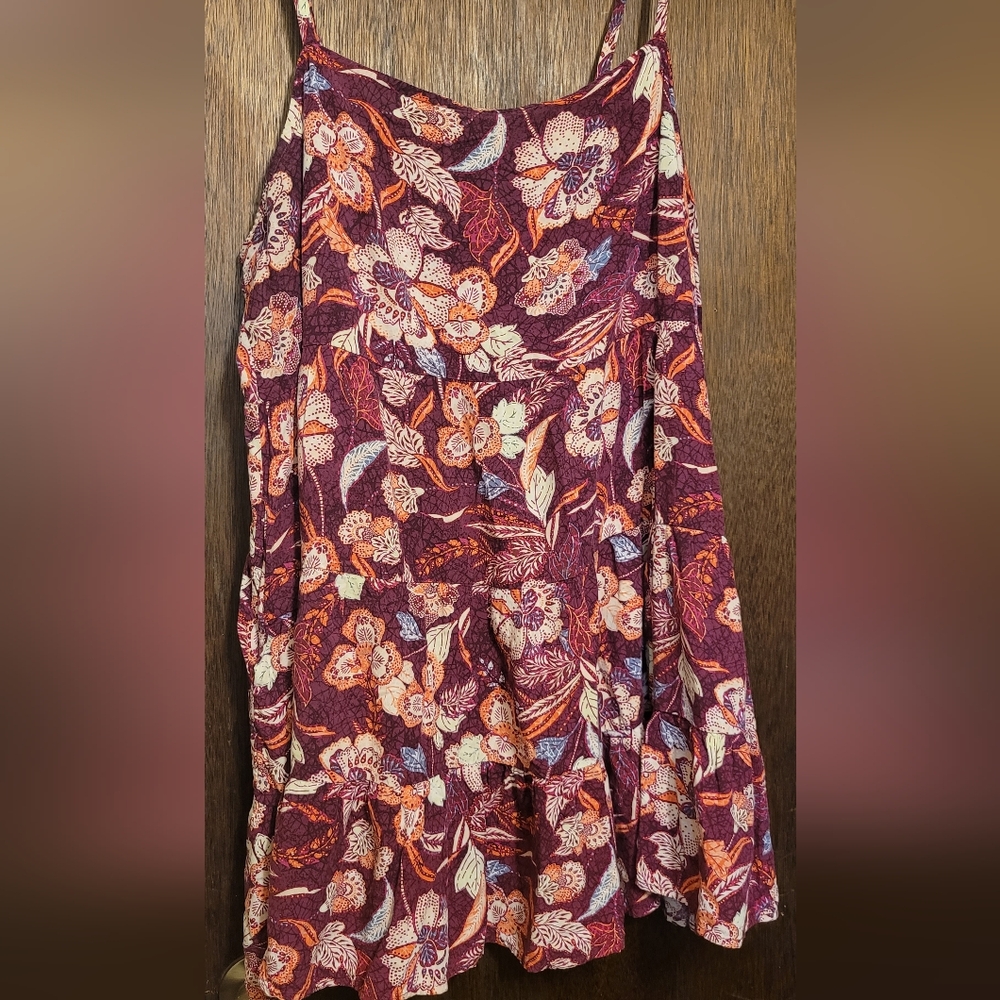 Old Navy Purple and Orange Ruffled Mini Dress